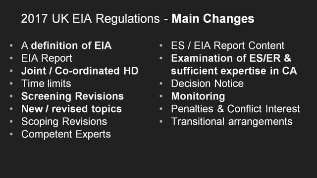 UK EIA Regulations
