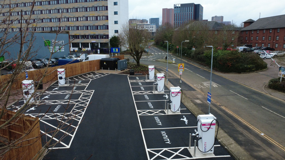 ultra-rapid EV charging hub in Birmingham